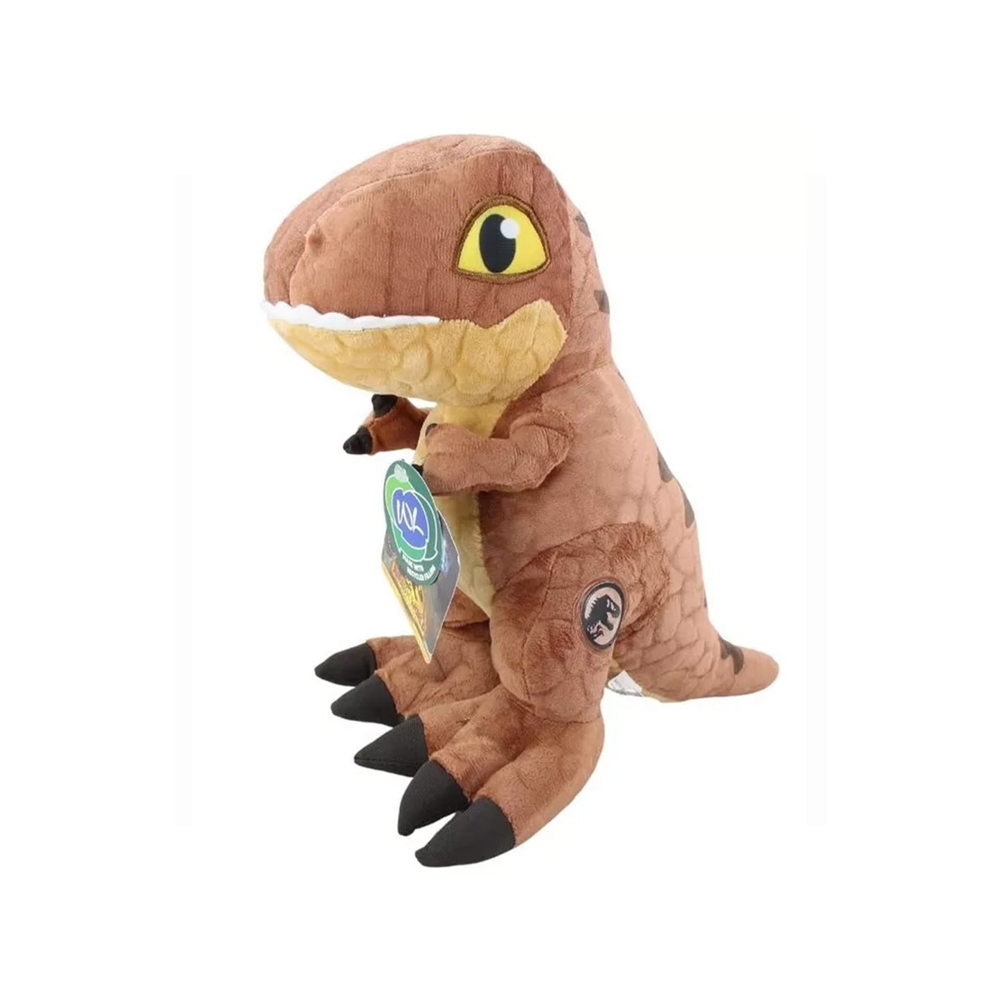 Tyrannosaurus Rex | Official Jurassic World Dominion Plush Soft Toy & Bag Clip BUNDLE